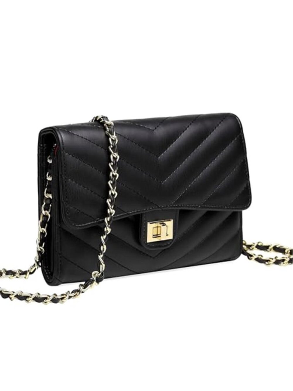 Womens Crossbody Phone Purse Leather Chain Small Wallet Card Holder Bag Zip